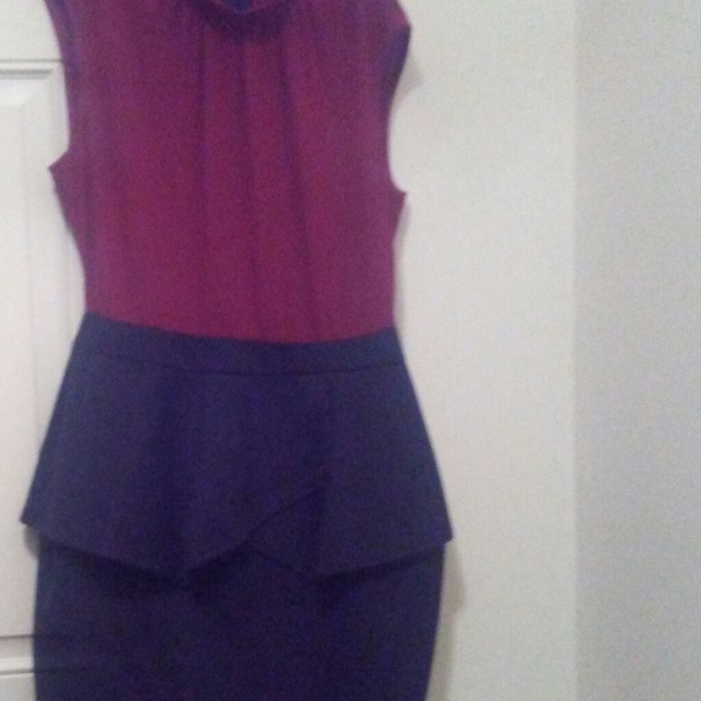 Burgundy and black dress